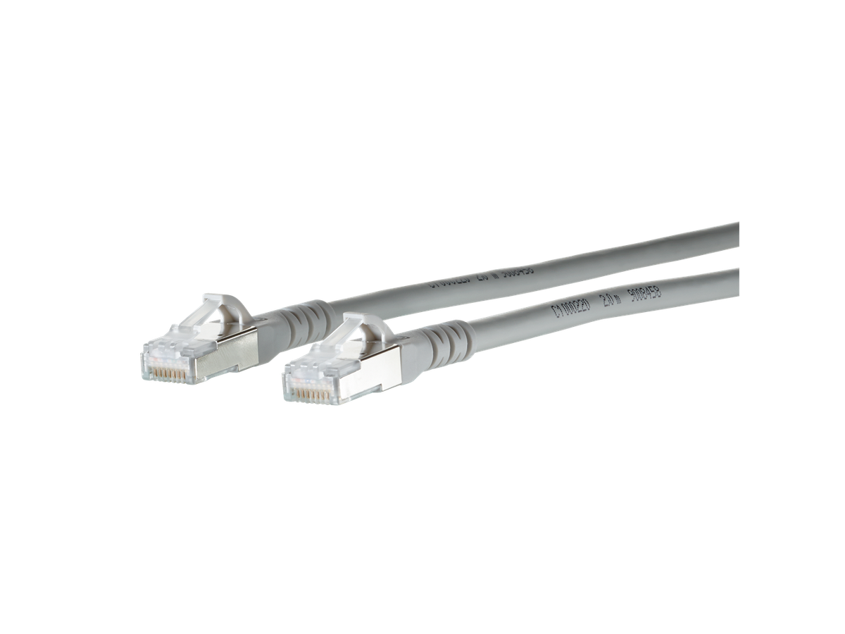 Copper-T Patchkabel Cat.6A AWG 26 S/FTP LSFH GY