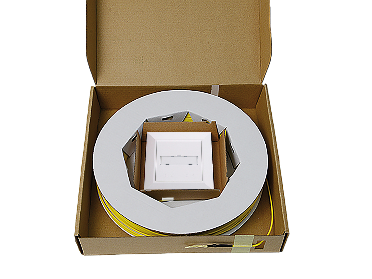 FTTH AP Anschlussdose weiss, PYRAMID Edizio komp.