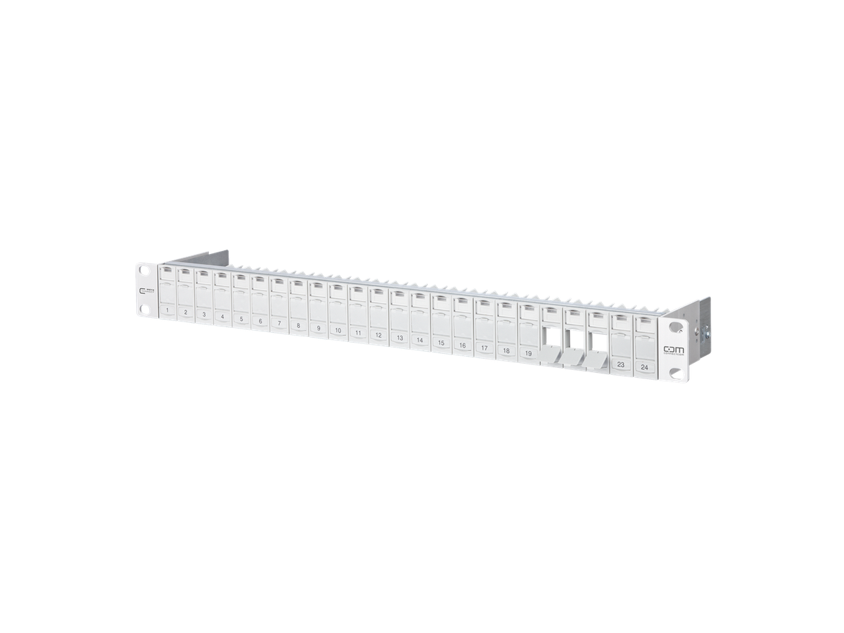Copper-T Patchpanel 1HE 24x RJ45 STP leer GY ALU