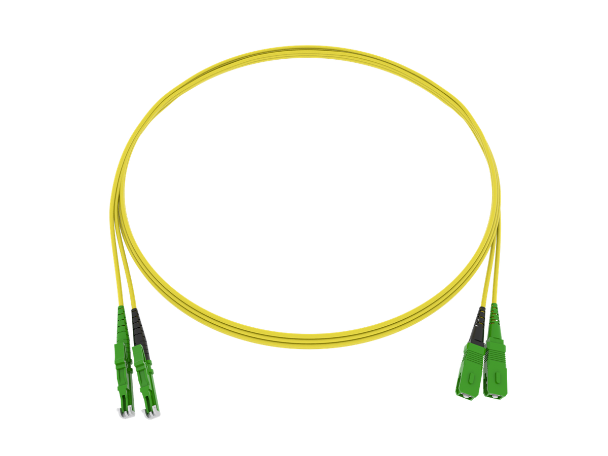 Cordon de bras. CCM Fig.8 2x1.7mm 9/125 G657A2 YE