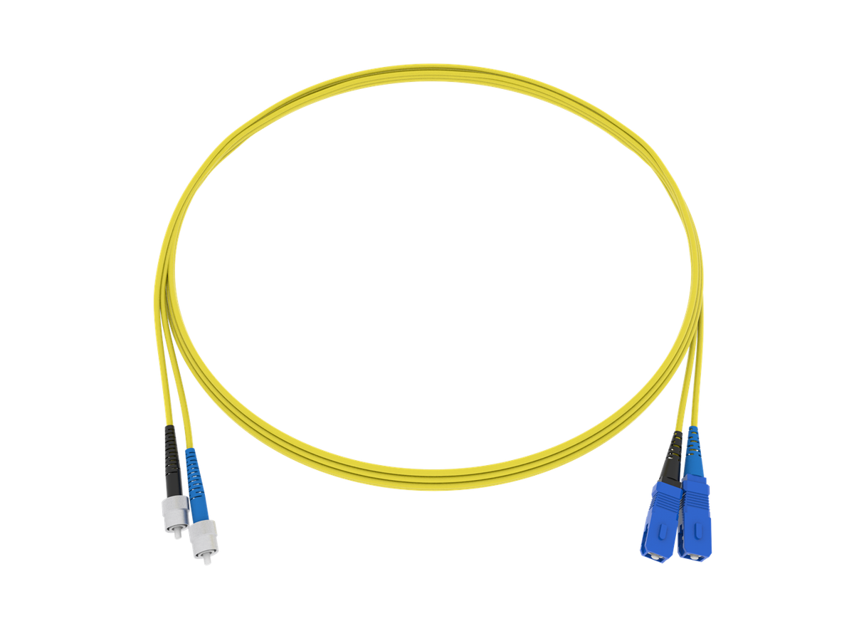Cordon de bras. CCM Fig.8 2x1.7mm 9/125 G657A2 YE
